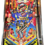 Pulp Fiction 1980s retro style pinball machine for rent from Arcade Party Rental