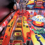 Pulp Fiction pinball machine by Chicago Gaming Company for event and party rental