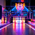 Neo Bowling arcade game creating new and engaging experience delivered to your corporate event by Arcade Party Rental